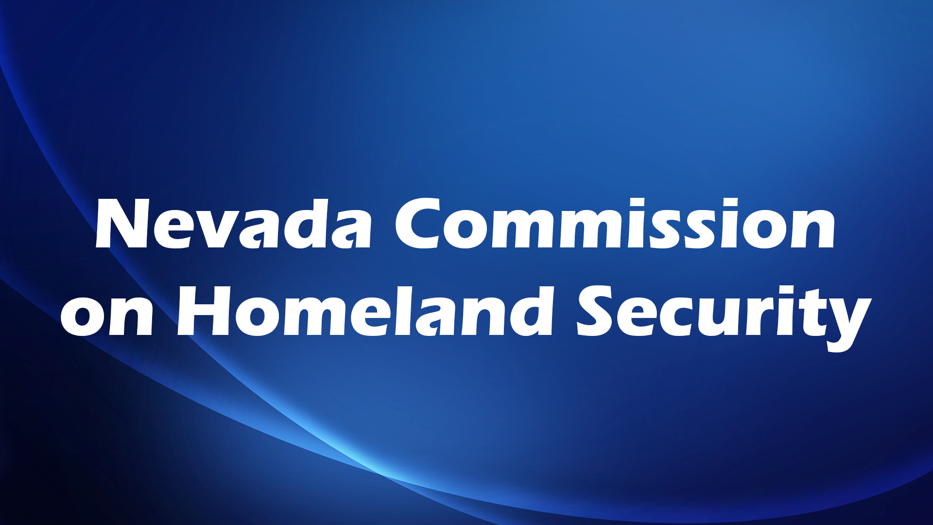 Image for Nevada Commission on Homeland Security