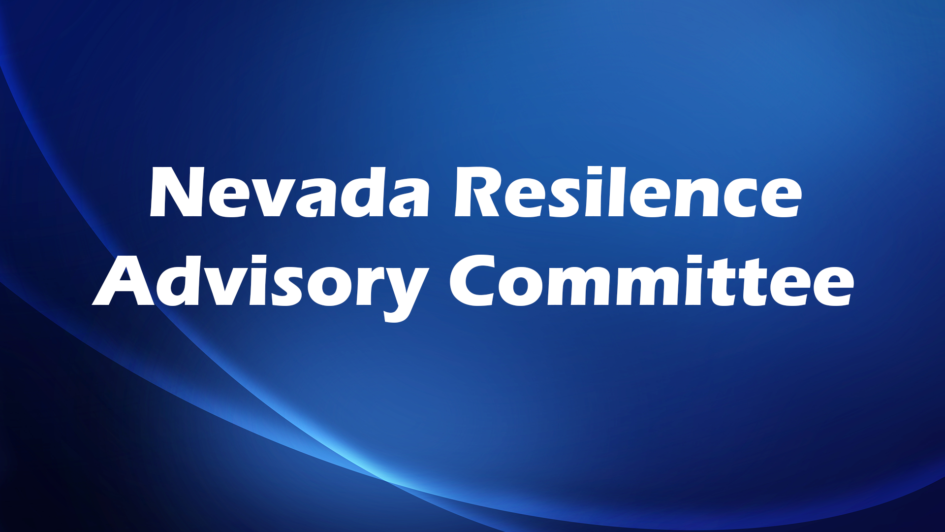 Image for Nevada Resilience Advisory Committee